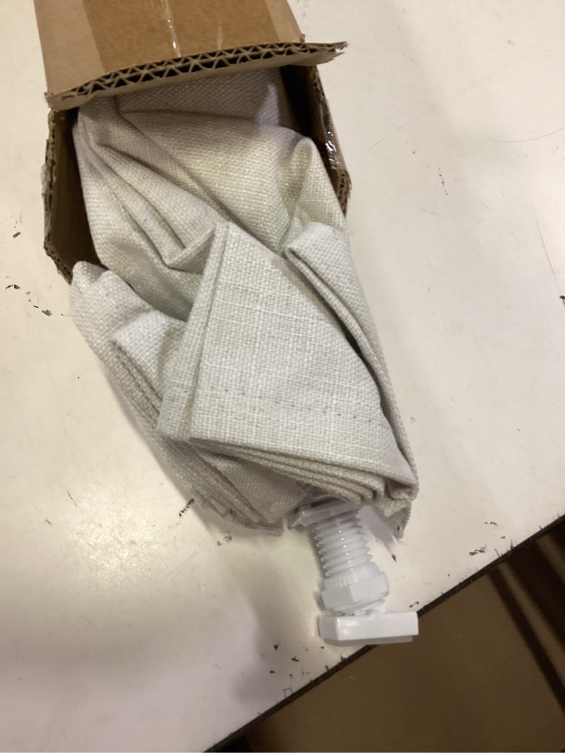 Condition photo showing Good Condition for lazblinds no tools no drill cordless roman shades for windows, blackout thermal insulated uv blocking window blinds, room darkening fabric blinds for indoor windows, 23'' w x 64'' h, off white blackout - off white 23" w x 64" h