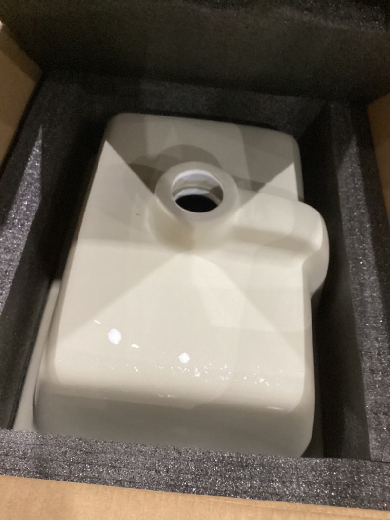 Condition photo showing Good Condition for 16 inch bathroom vanity sinsmall undermount bathroom sinks rectangular white porcelain vessel sink cabinet 15.75" x 11.82" ceramic wash basin sink with overflow tiny lavamanos para baños kingwong 15.75"(l) x 11.82"(w)