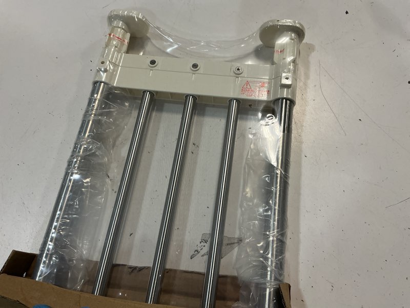 Condition photo showing New/Like New for hershii tension shelf expandable rod closet system heavy duty clothes hanger adjustable diy storage organizer shoe rack 23.62 - 39.37 inches ivory