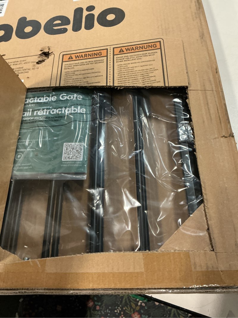 Condition photo showing Good Condition for Babelio Baby Gate for Stairs, Kitchen & Doorways, No Bottom Bar| One-Handed Operation| Auto-Close| Hardware Mount (Drill Needed) Safety Dog/Pet Gate (Black - B17, 26-43" W, 28" H) Black - B17 28" H, 26-43" W-Standard