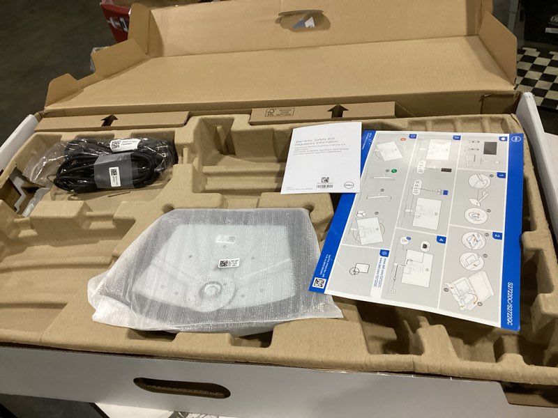 Condition photo showing As Is for Dell S2722DC Monitor - 27-inch WQHD (2560x1440) 75Hz 4Ms Display, AMD FreeSync, Built in Speaker, USB Type-C Connectivity, Height/Pivot/Swivel/Tilt Adjust - Platinum Silver 27 Inches S2722DC USB-C