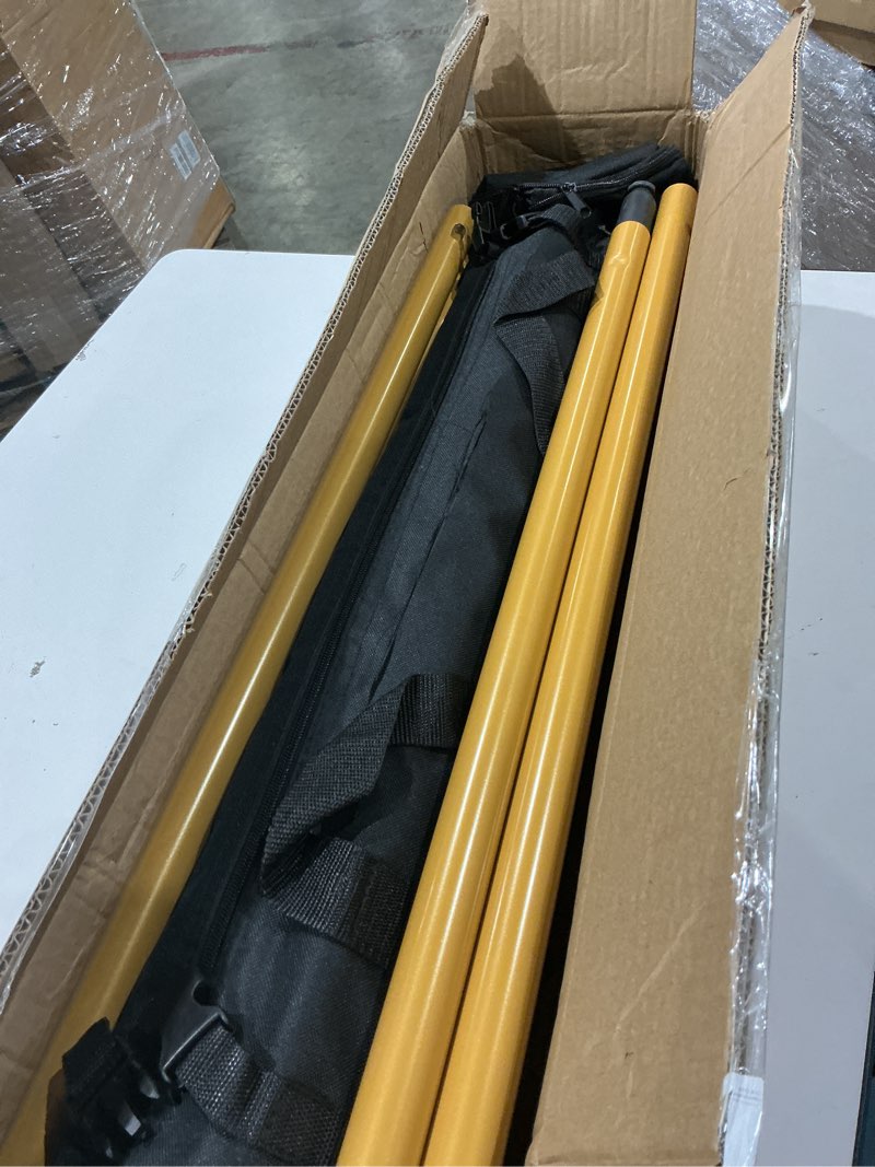 Condition photo showing Good Condition for hyj-inc 10x10ft photography backdrop stand - titanium gold, adjustable backdrop stand for parties, photo back drop stand, background support stand with carry bag,clamp.