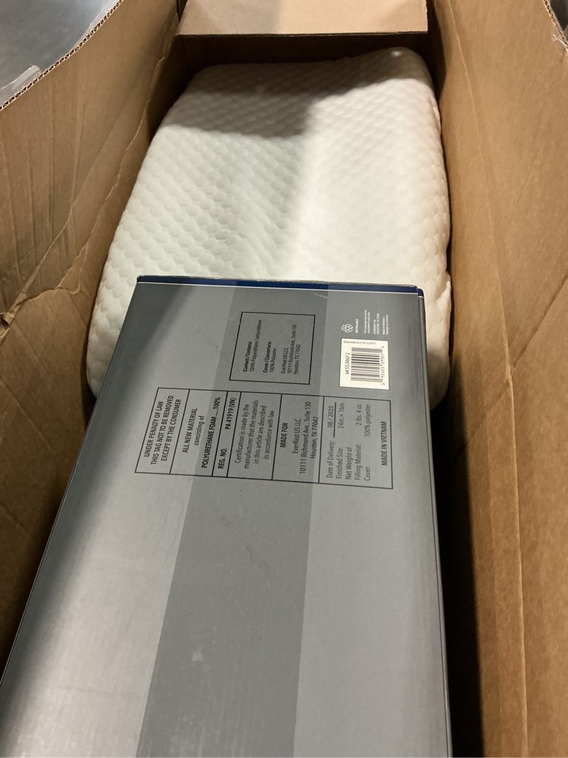 Condition photo showing Good Condition for WEEKENDER Gel Memory Foam Pillow - Standard Size - 2-Pack - Medium Plush Feel - Neck & Shoulder Support - For Back, Side, & Stomach Sleepers - Home, Hotel, & Hospital Essentials Standard 2 Pack