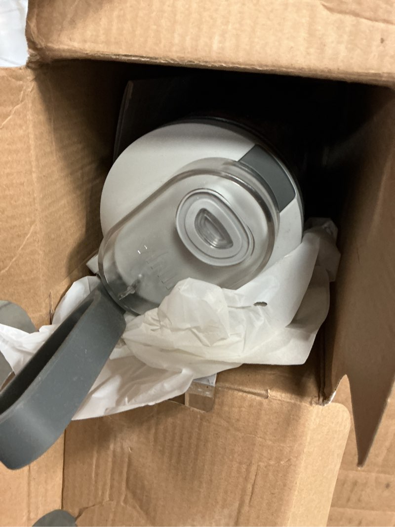 Condition photo showing As Is for ninja blast max, portable blender + twist & go, personal smoothie, blend, ice crush, 3 programs, cordless, 22 oz removable vessel, dishwasher safe, leakproof, silver, bc251sl