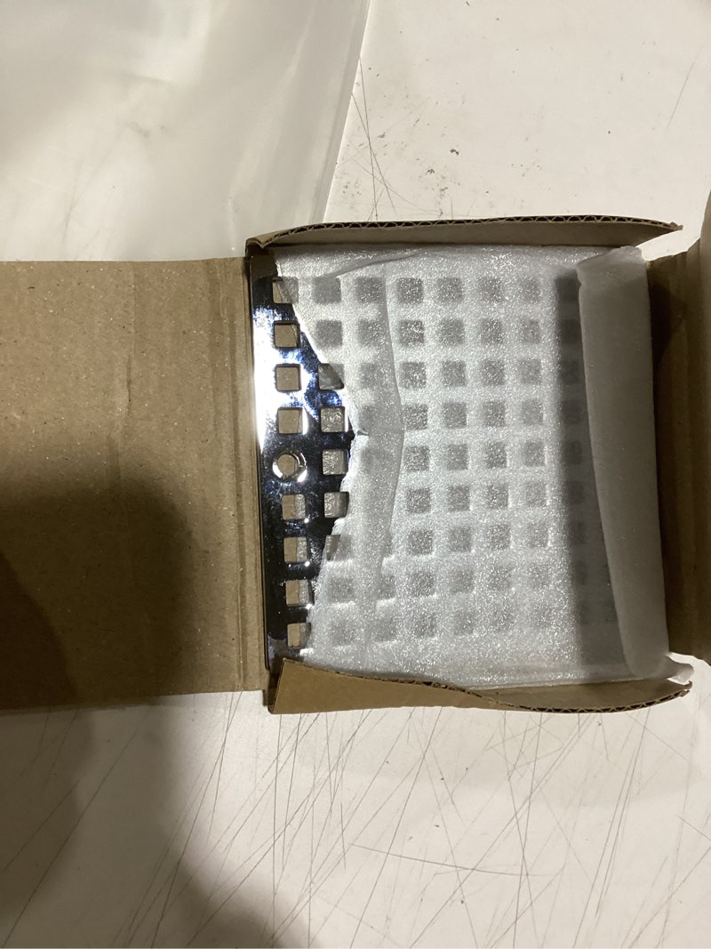Condition photo showing Good Condition for 4" shower drain cover - square floor drain cover replacement - hair catcher/drain strainer for bathrooms, showers, and sinks - sus304 stainless steel & chrome plating