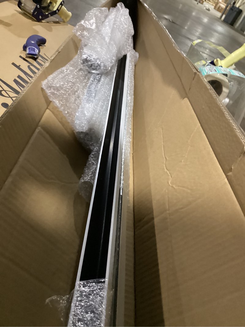 Condition photo showing New/Like New for Muzata 64 Sq Ft Drop Ceiling Grid System White Complete Set Galvanized Steel Grid Kit Easy Installation for Basement Living Room Kitchen Bathroom Ceiling, TS04