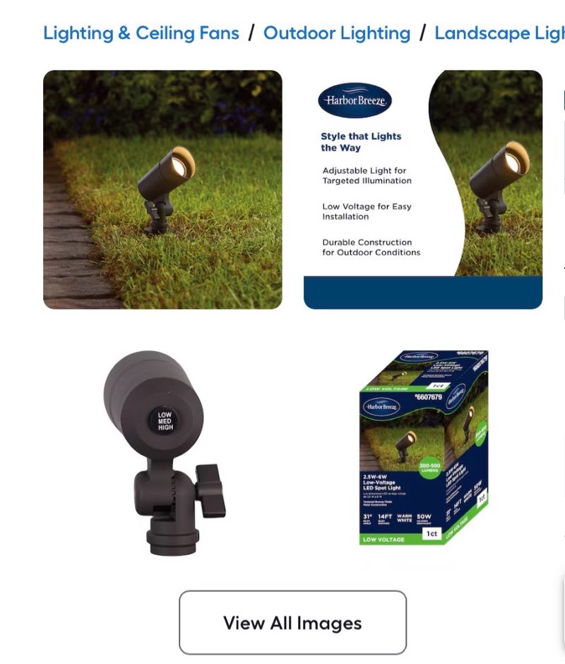 1k+ bought last week harbor breeze 350 -lumens 4 -watt bronze low voltage warm white hardwired led spot light