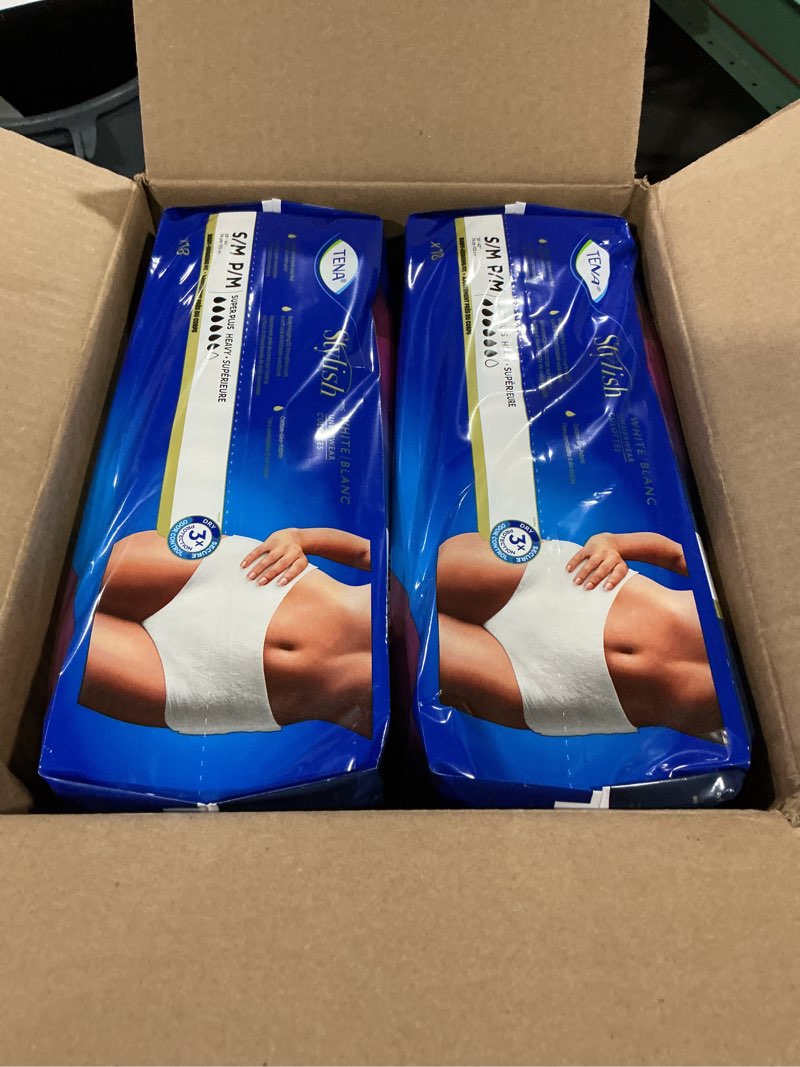 Condition photo showing New/Like New for tena incontinence underwear for women, super plus absorbency, small/medium, 56 count small/medium 72