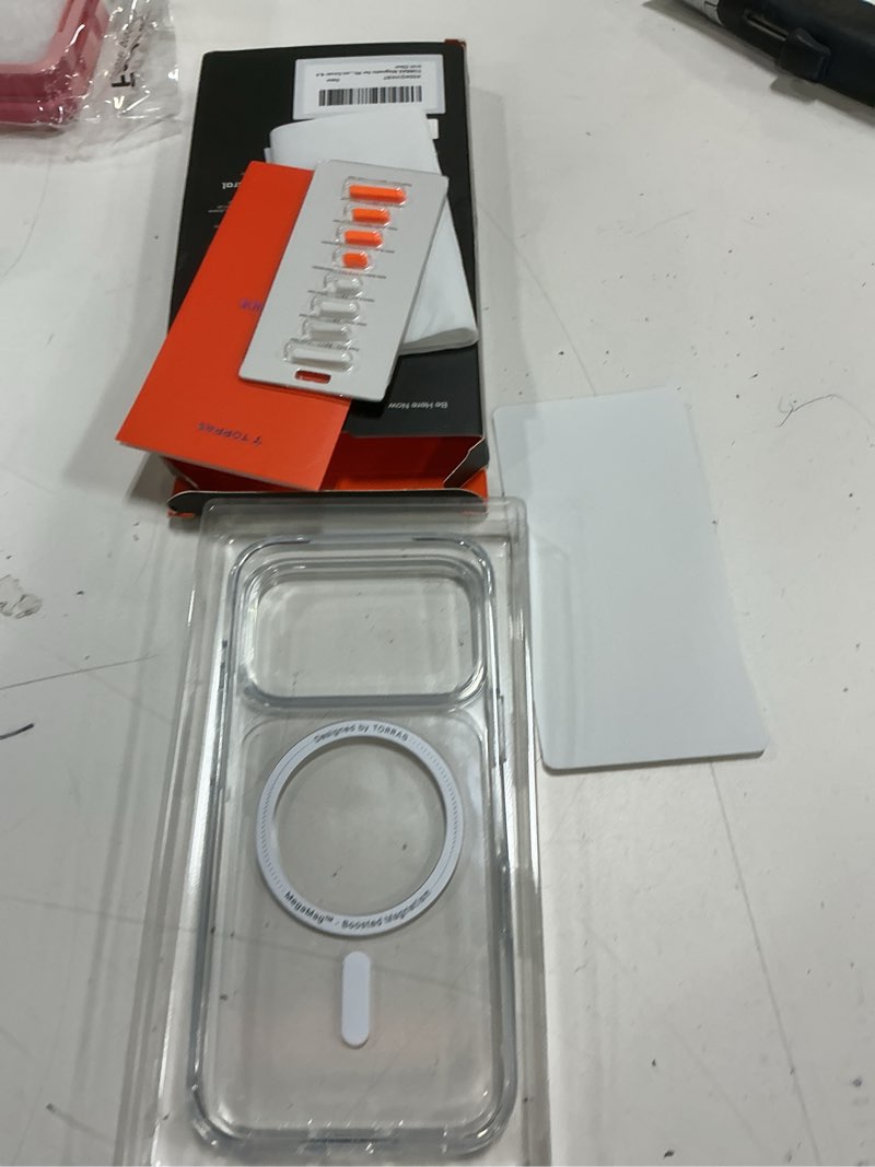 Condition photo showing Good Condition for TORRAS Stronger Magnetic Shockproof for iPhone 17 Pro Case, Compatible with MagSafe, Military-Grade Drop Protection, Camera Control, DIY Button, Slim Clear Phone Case for iPhone 17 Pro, Clear iPhone 17 Pro Clear