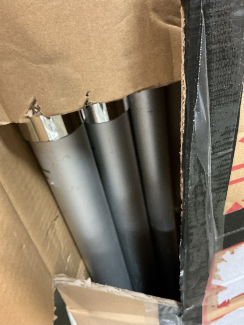 Condition photo showing As Is for fudesy pipe and drape stand kit, 10x10ft heavy duty adjustable metal backdrop frame for photography, wedding parties, decoration 10 x 10ft silver