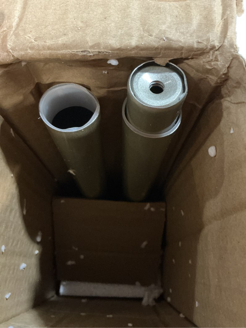 Condition photo showing Good Condition for elrene home fashions florence single curtain rod with stacked square finials, 1" diameter, (polished nickel), (86x120) 86" - 120" adjustable rod polished nickel