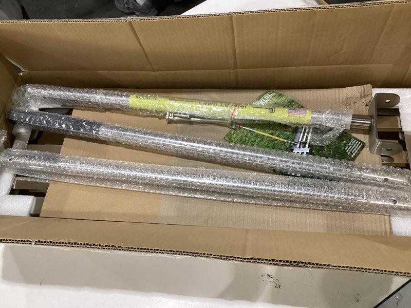 Condition photo showing As Is for rocklin™ lawn leveling rake | levelawn tool | level soil or dirt ground surfaces easily | 30” x 10” ground plate | 78” extra long handle | stainless steel