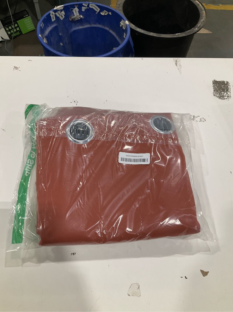 Condition photo showing New/Like New for bgment short 100% blackout curtains for bedroom, thermal insulated energy efficiency noise reducing grommet curtains 45 inch length with liner for small window 2 panels each 42 inch wide, terracotta terracotta 42"w x 45"l (pack of 2)