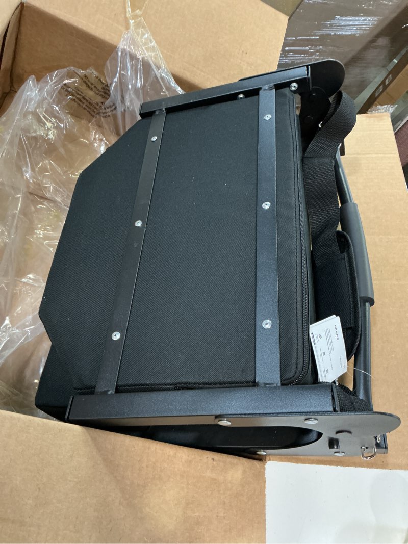 Condition photo showing New/Like New for Stadium Seats for Bleachers, Bleacher Seats with Ultra Padded Comfy Foam Backs and Cushion, Wide Portable Stadium Chairs with Back Support and Shoulder Strap Regular - 16.9"W x 13.2"D x 15.4"H Black 1