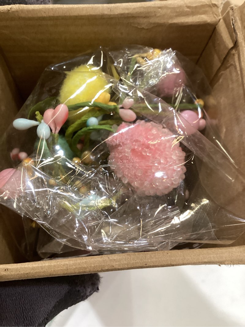 Condition photo showing Good Condition for rosecraft easter decorations, artificial 18 inch pre-lit easter egg tree tabletop decor with delicate ornaments, for home party wedding holiday spring summer decoration, pink/blue/yellow.