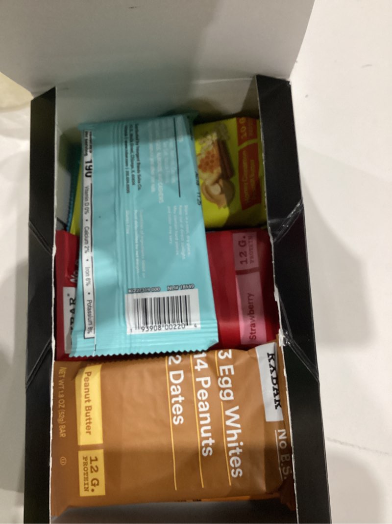 Condition photo showing As Is for RXBAR Real Food Protein Bar, Assorted Variety Pack, Gluten-free, 1.83 oz, (Variety, 24 Count)