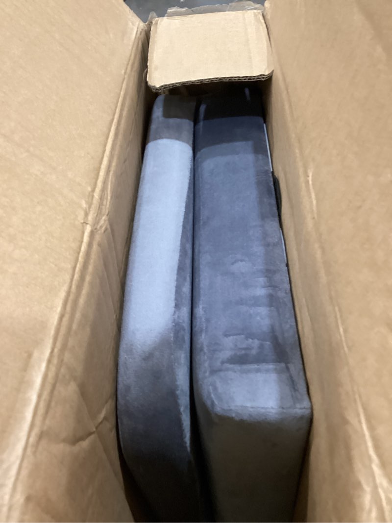 Condition photo showing Good Condition for b fsobeiialeo velvet storage ottoman with seat back, folding chair for living room, room organizer storage cubes, toy chest storage box (grey, medium) grey medium