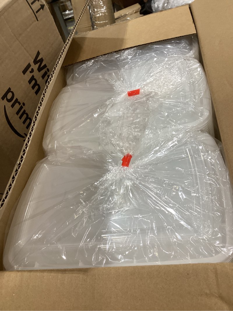 Condition photo showing Good Condition for dealusy 50 pack (100-piece) 24 oz meal prep containers reusable with lids | sturdy leakproof & food safe, microwave, freezer, dishwasher safe prep containers, to go take out plastic food storage