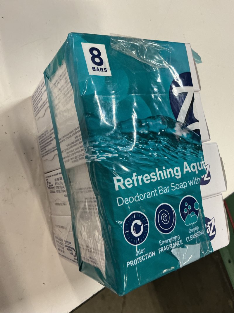 Condition photo showing New/Like New for zest zestfully clean aqua refreshing bar soaps, for all skin types, 4.0 oz, 8 bars