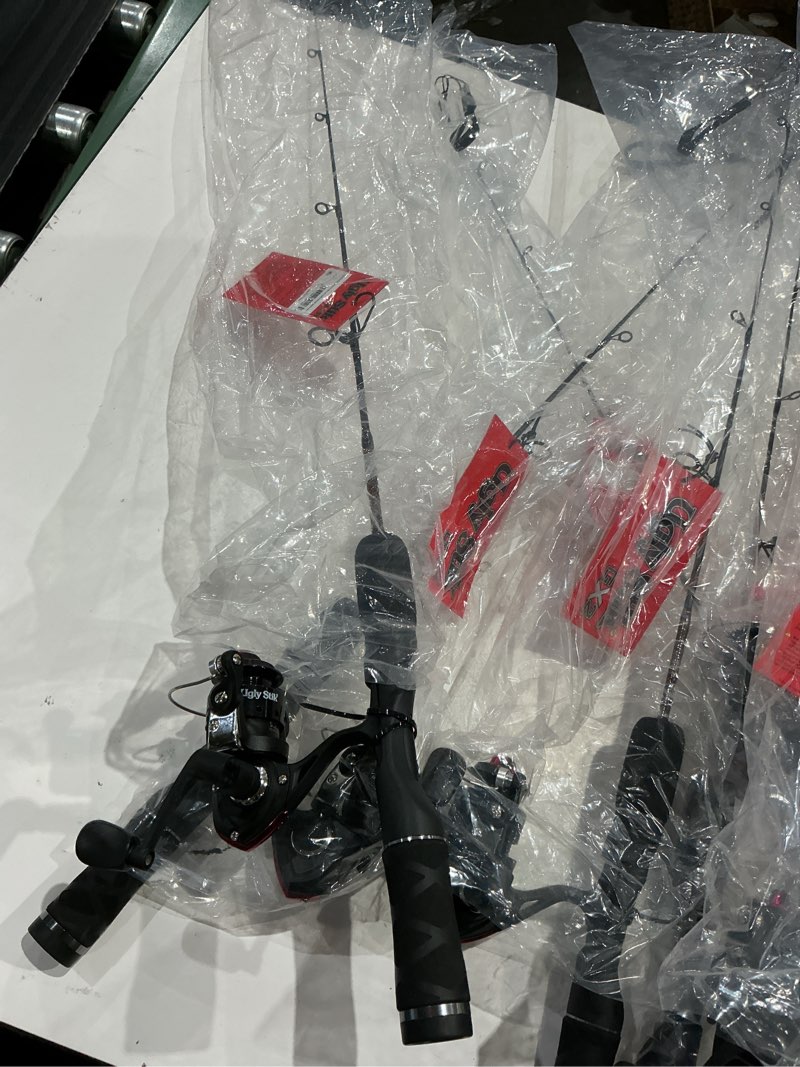 Condition photo showing New/Like New for ugly stik gx2 ice spinning reel and fishing rod combo