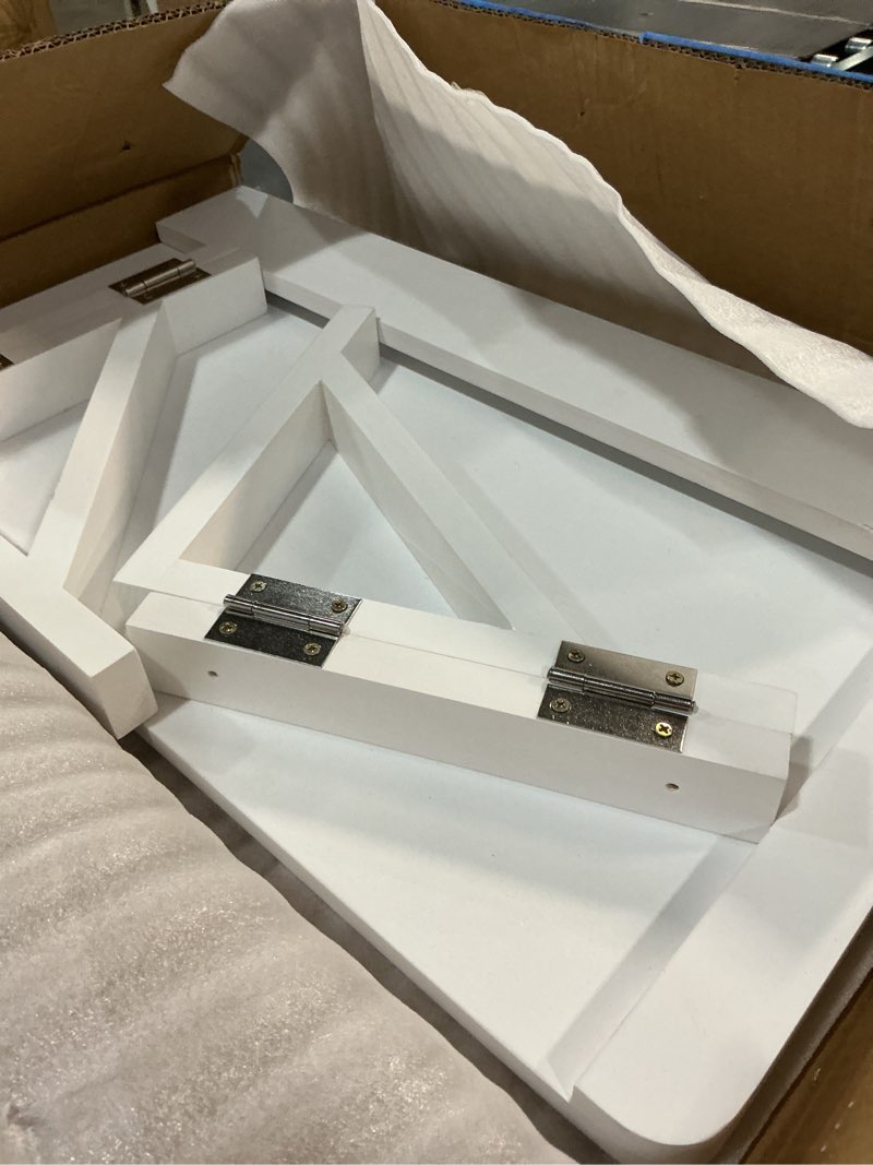 Condition photo showing Good Condition for MM MELISEN Wall Mounted Folding Table, 23.6"L x 15.7"W, White, Space-Saving Design 60X40CM/23.6''X15.7'' White