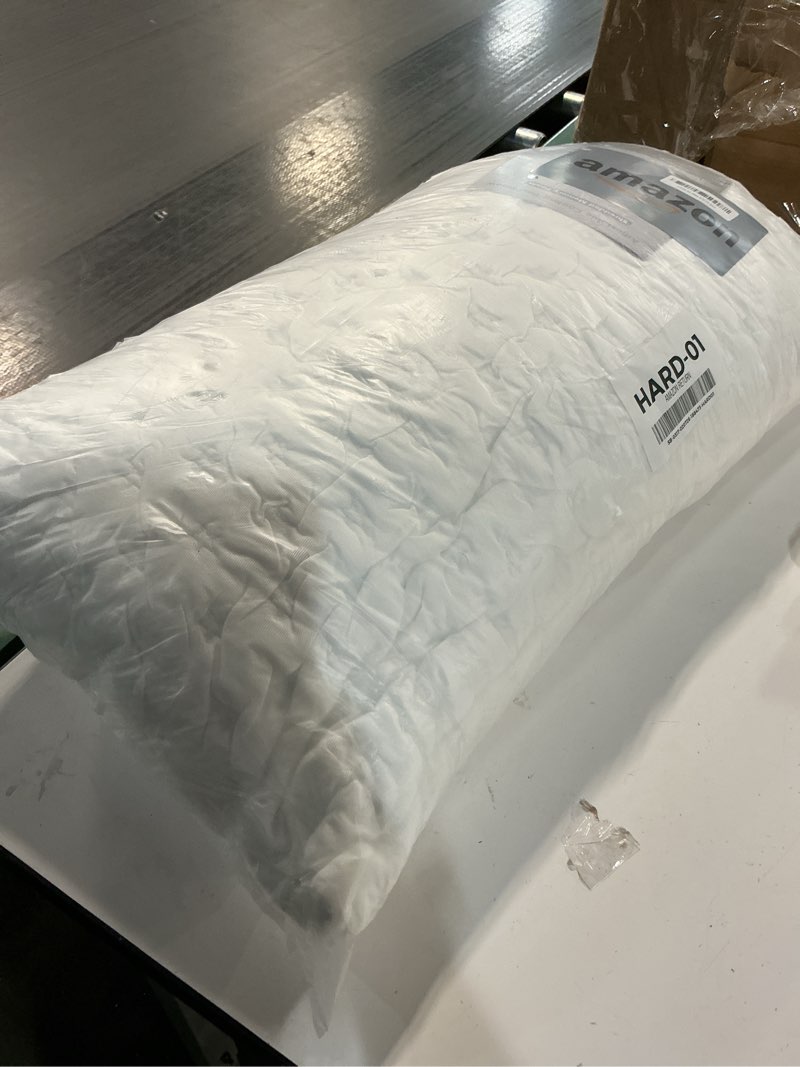 Condition photo showing As Is for Cooling Side Sleeper Pillow for Neck and Shoulder Pain, Luxury Shredded Memory Foam Curved Bed Pillows for Sleeping Set of 1- Adjustable Queen Size- Washable Cover Original White Queen Size (1 pack) Original White