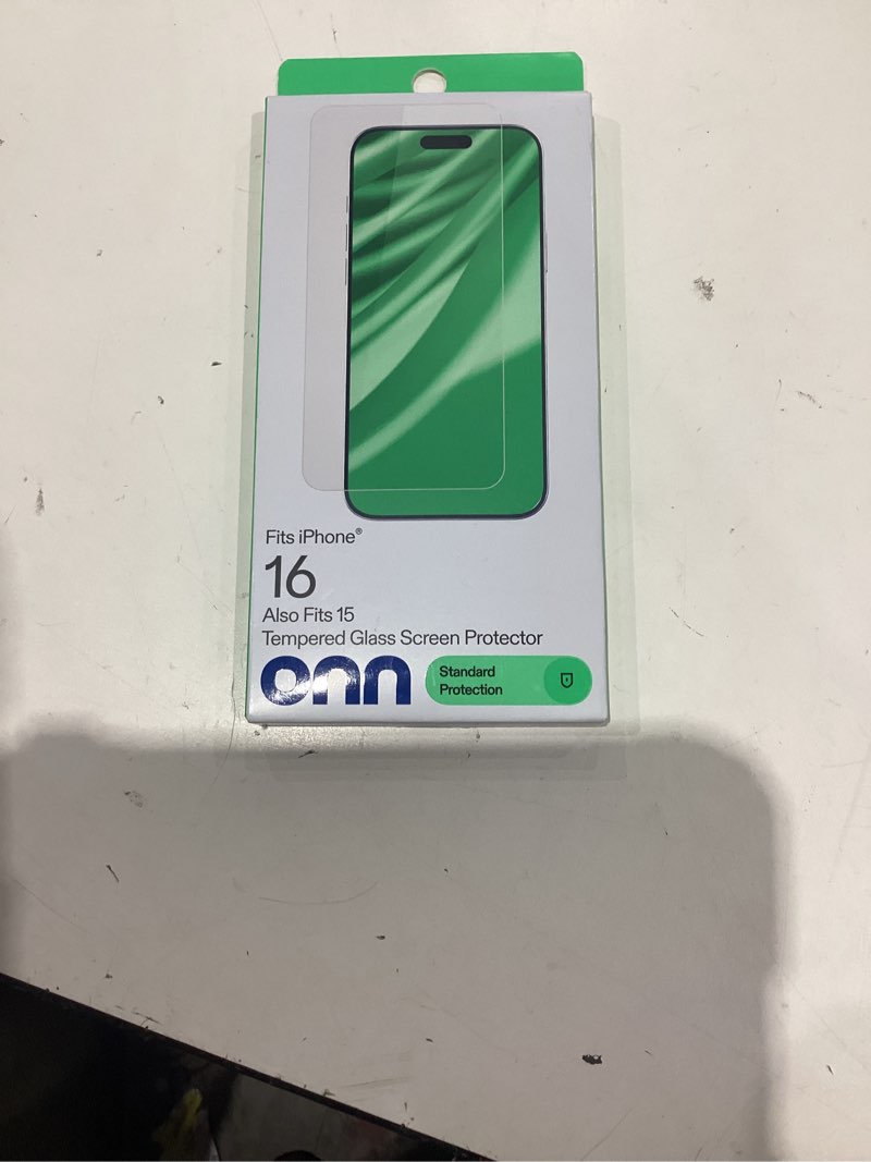 Condition photo showing Good Condition for onn glass screen protector for iphone 16