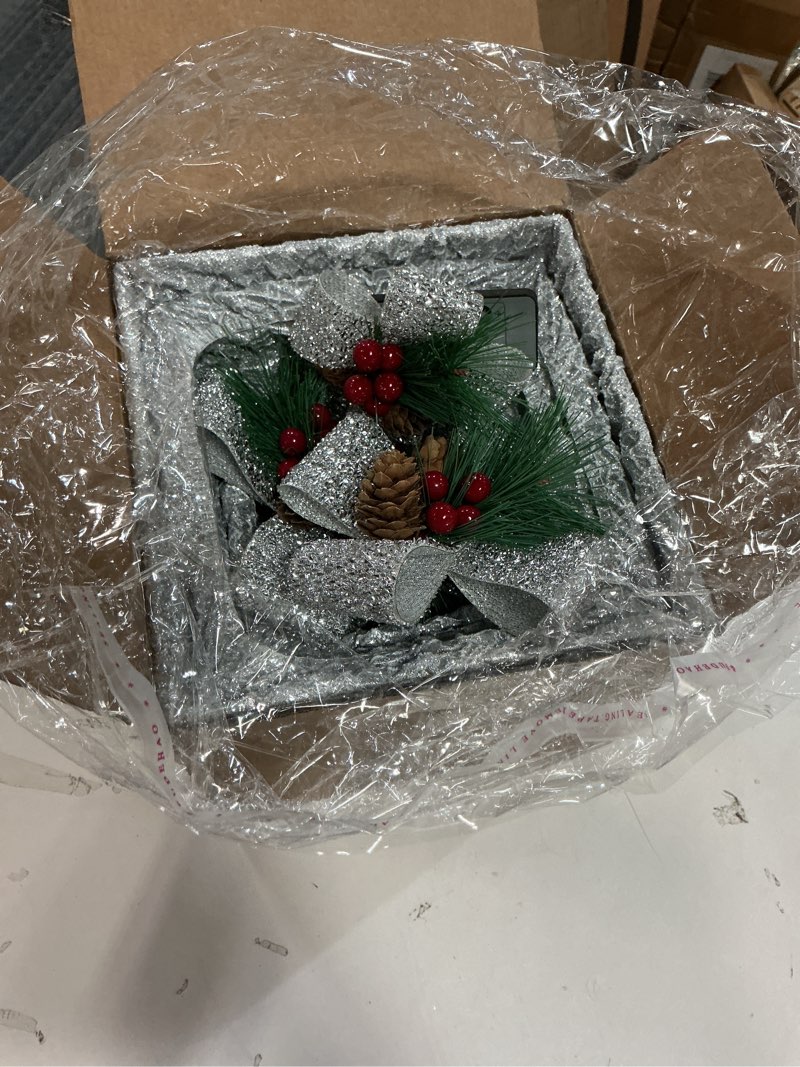 Condition photo showing Good Condition for Christmas Lighted Gift Boxes, 100 LED Large Silver Presents Gift Box Under The Xmas Tree for Indoor Outdoor Decorations?Set of 4?