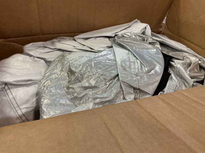Condition photo showing As Is for ezyshade 10-layer truck cover waterproof all weather. see vehicle size-chart for accurate fit. full outdoor pickup truck covers for silverado f150 ram 1500. sun wind rain. size t4 (see sizechart) reflective t4 - see vehicle size chart