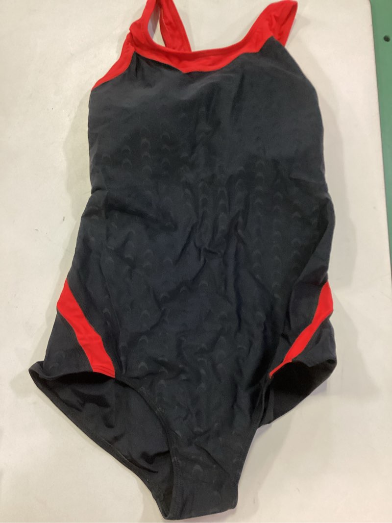 Condition photo showing Good Condition for MODNTOGA Competition Swimsuit Girl Swim Team Swimsuit Kids Girls Athletic Swimsuit One Piece Youth Swimwear for 4-16 Years Black 12-14 Years