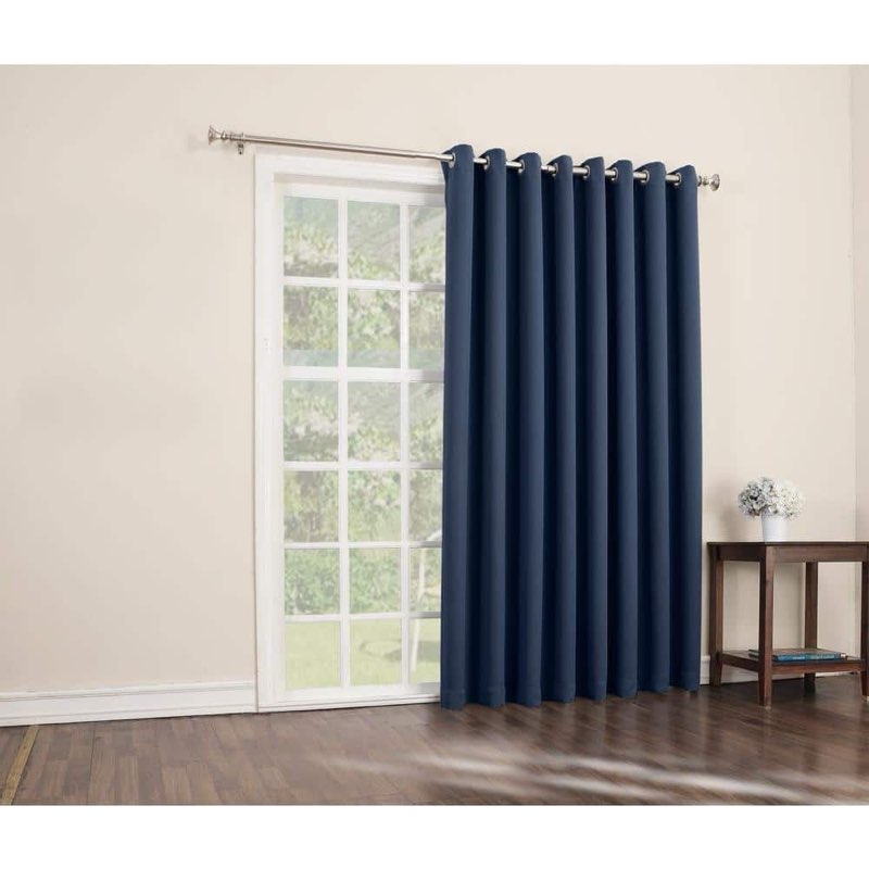nicetown patio blackout curtain panels - extra wide sliding door thermal insulated drape, privacy ro