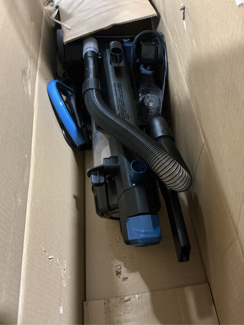 Condition photo showing As Is for Eureka PowerSpeed Lightweight Upright Vacuum Cleaner for Carpet and Hard Floor, Powerful Bagless Upright Vacuum Cleaner for Home Pets, NEU181A, Blue Blue PowerSpeed NEU181A with Pet Tool