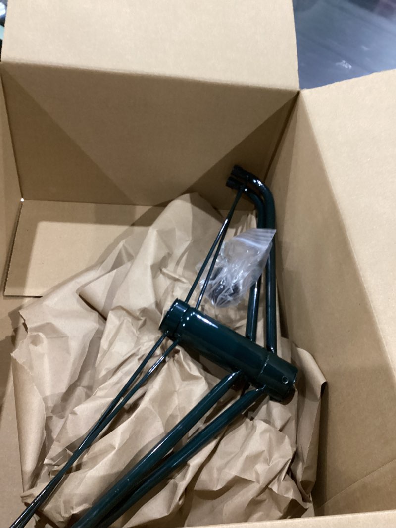 Condition photo showing Good Condition for Elfjoy Christmas Tree Stand 19.7 inches Iron Metal Bracket Rubber Pad with Thumb Screw (50cm) Green 50cm