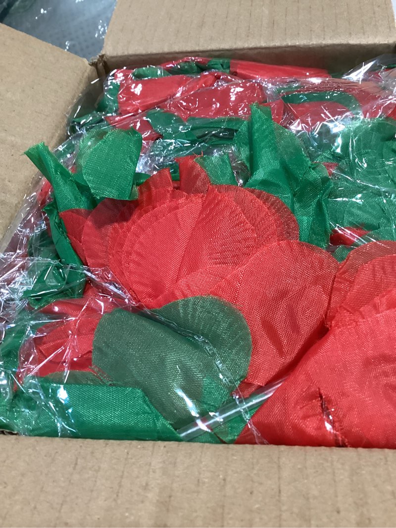 Condition photo showing As Is for thiccywoov christmas in july leis hawaiian red and green tropical leis flower necklace for christmas july party decorations masquerade beach wedding themed carnival supplies 24