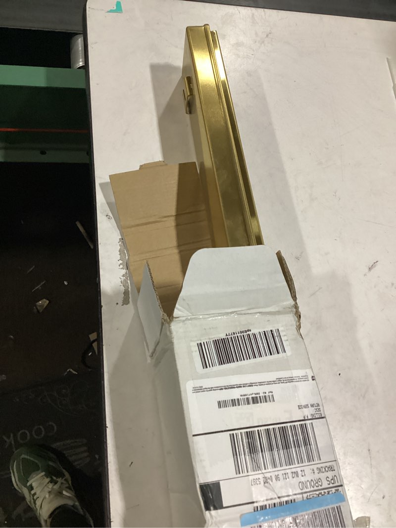 Condition photo showing New/Like New for Brushed Gold Shower Drain 28 Inch, 304 Stainless Steel Linear Shower Drain with Removable Brick Pattern Grate - Adjustable Rectangular Shower Floor Drain with Hair Strainer, Linear Drain Brushed Gold 28 inch