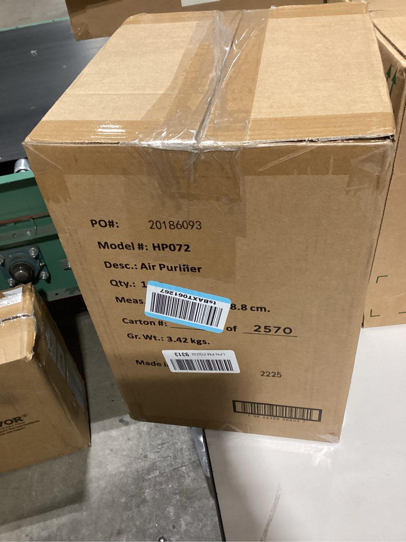 Condition photo showing Good Condition for shark air purifier for home, neverchange compact pro, for bedroom, nursery, home office, dorm, hepa-exceeding filter, captures pollutants, pet dander, dust, odor, smoke, and more, hp072, dove dove (250 sq. ft)