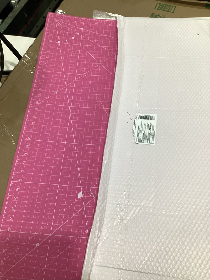 Condition photo showing Good Condition for rotary cutter set - quilting kit incl. 45mm fabric cutter, 5 replacement blades - ideal for crafting, sewing, patchworking, crochet & knitting (pink, cutting mat set (36" x 24"))