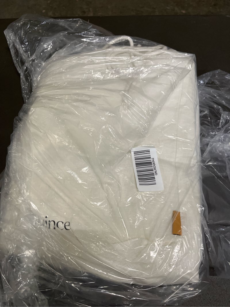 Condition photo showing New/Like New for european linen double flange duvet cover, king/cal king, ivory
