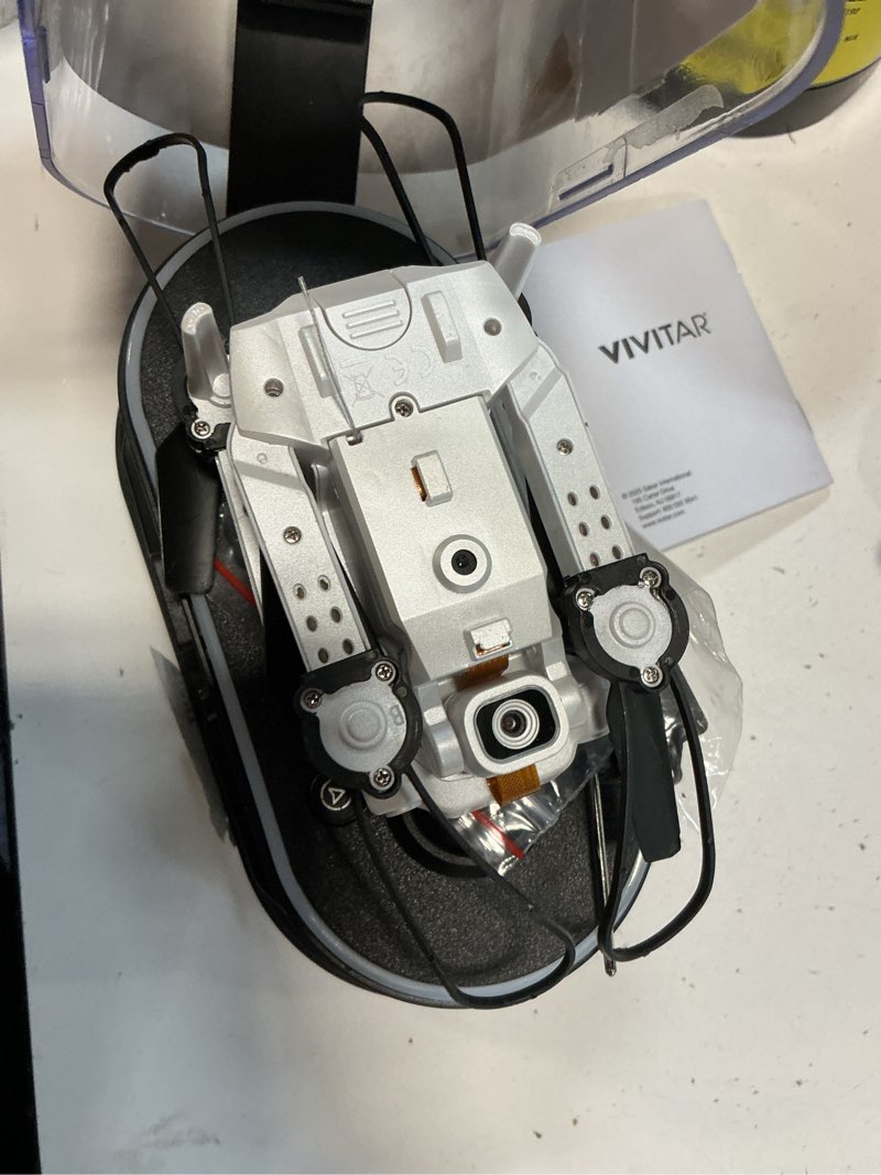 Condition photo showing Good Condition for vivitar skyhornet foldable rc drone with 720p hd camera, wifi fpv live video, 3 speed modes, auto takeoff & landing, 11 minutes flight time, remote control quadcopter toy for kids & beginners, white