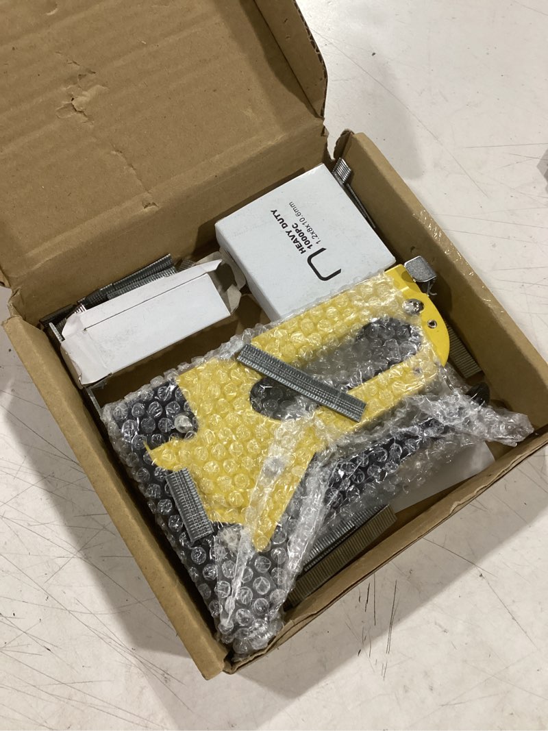 Condition photo showing Good Condition for upholstery staple gun heavy duty, yeahome 4-in-1 stapler gun with 4000 staples, manual brad nailer power adjustment stapler gun for wood, crafts, carpentry, decoration diy yellow, 4-in-1 staple gun, with 4000 staples