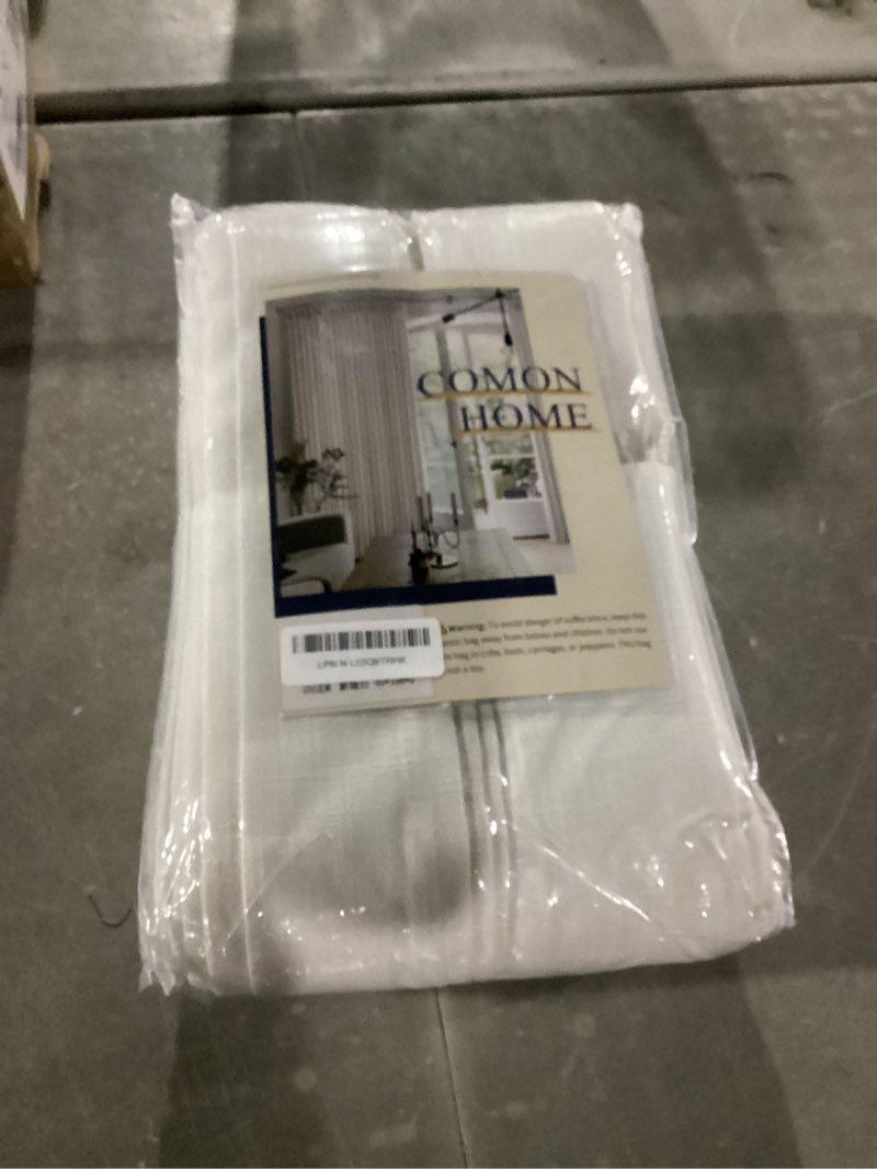 108 Inch Pinch Pleated Linen Curtains for Living Room Thick Flax Pleated Memory Light Filtering Semi