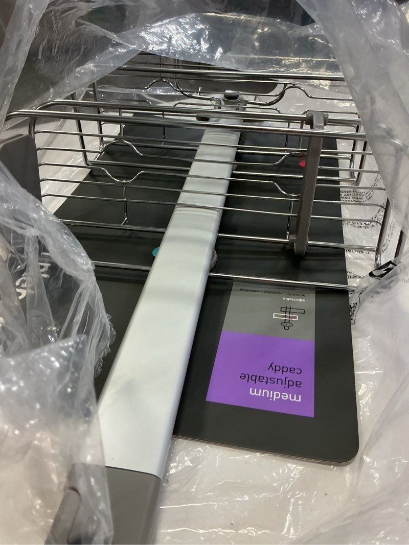 Condition photo showing Good Condition for simplehuman adjustable shower caddy, stainless steel and anodized aluminum medium