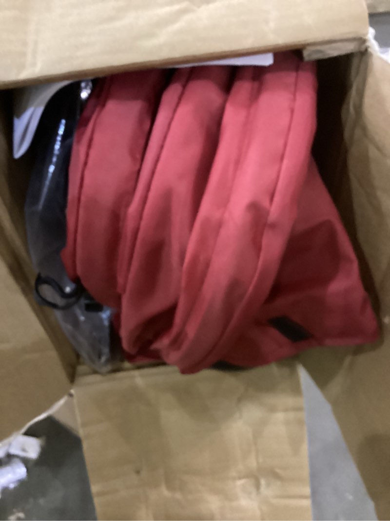 Condition photo showing Good Condition for Dream On Me Twin Venture Umbrella Stroller in Red, Multi Backrest Positions, Adjustable & Removable Canopy Double Stroller, 360°Swivel Wheels with Locks