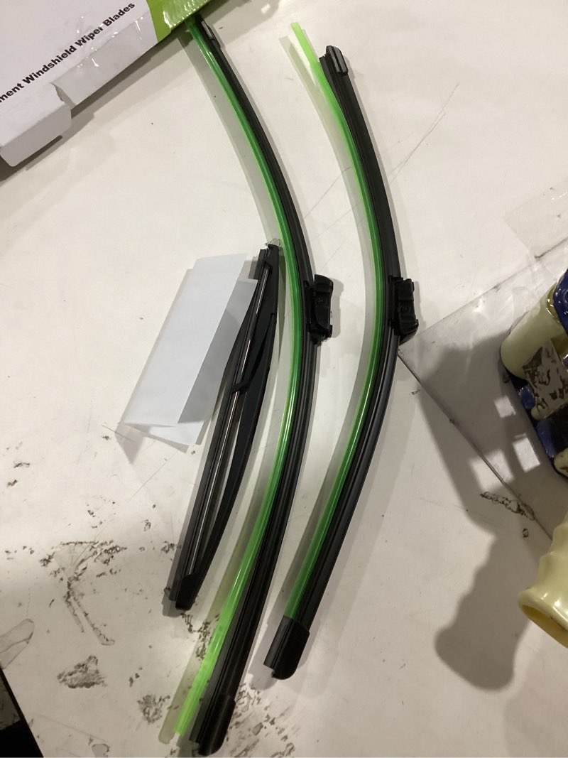 Condition photo showing As Is for 3pcs for gmc acadia windshield wiper blades 2007 2008 2009 2010 2011 2012 gmc acadia, original equipment automotive replacement windshield wiper blades - 24"/21"/11" (set of 3) 24"+21"+11"(acadia 2007-2012)