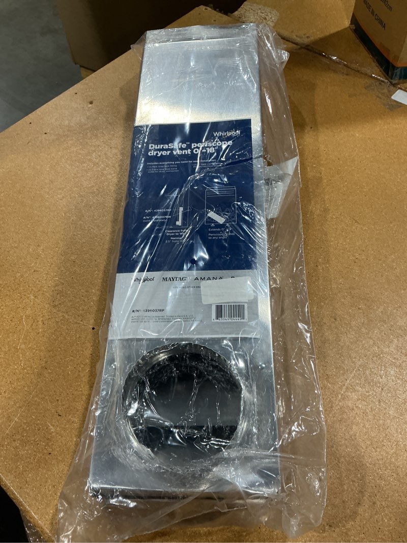 Condition photo showing Good Condition for whirlpool 4396037rp genuine oem dryer telescoping vent kit for dryers vent dryer vent hose dryer vent dryer hose dryer duct dryer vent kit standard size stainless steel 1 each
