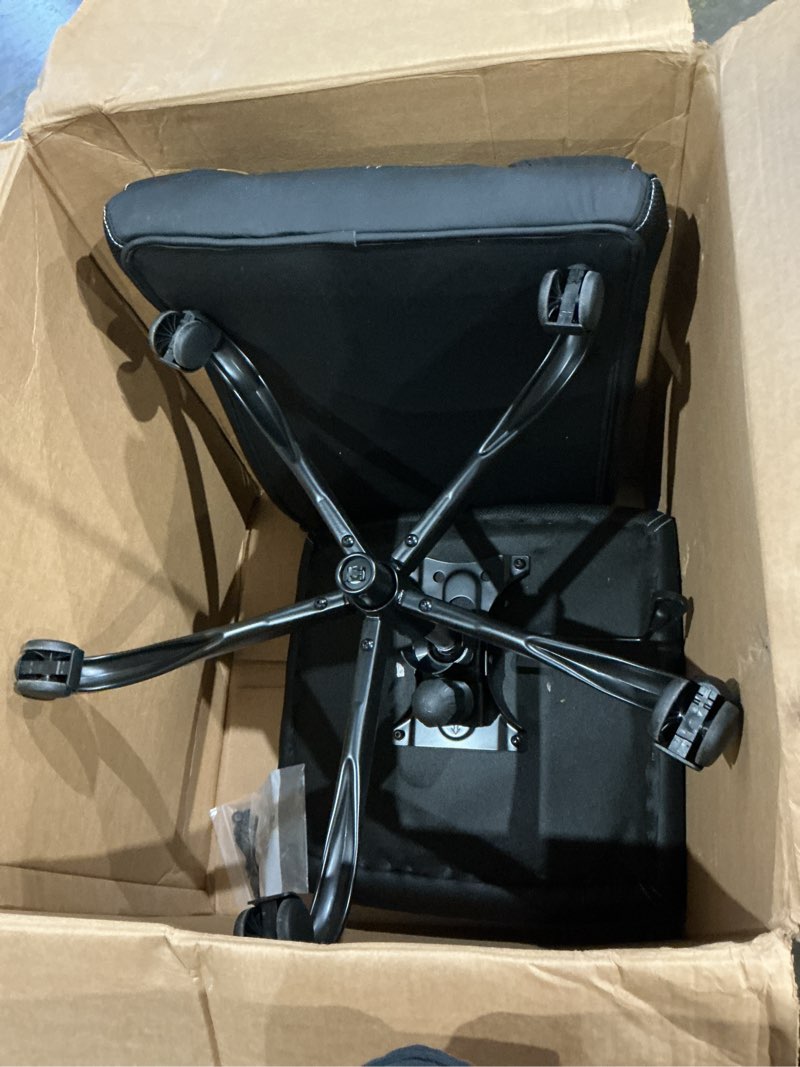 Condition photo showing As Is for black office chair w wheels