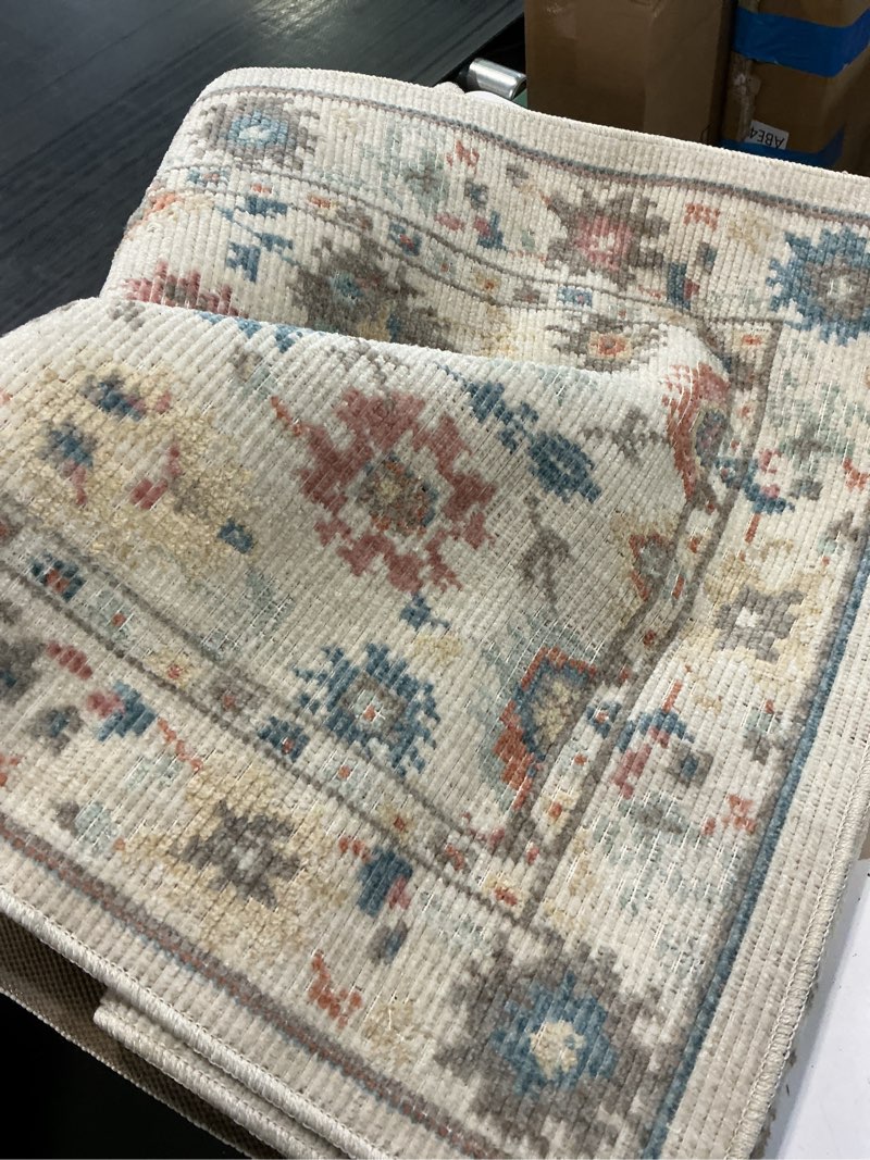 Condition photo showing As Is for 28"x84" floral persian runner rug ivory - threshold™