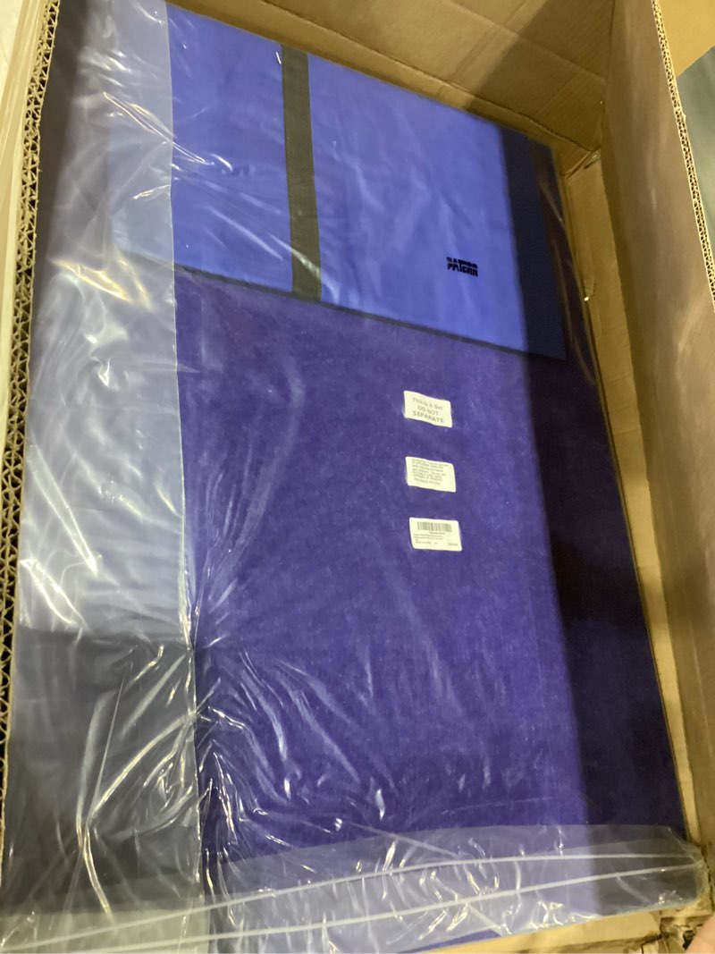 Condition photo showing Good Condition for Paterr Trifold Poster Board with Storage Bag, Hook and Loop Fabric, Foldable 3 Panel Presentation Board for Science Fair and Exhibitions(Dark Blue,72 x 36 Inch) Dark Blue 72 x 36 Inch