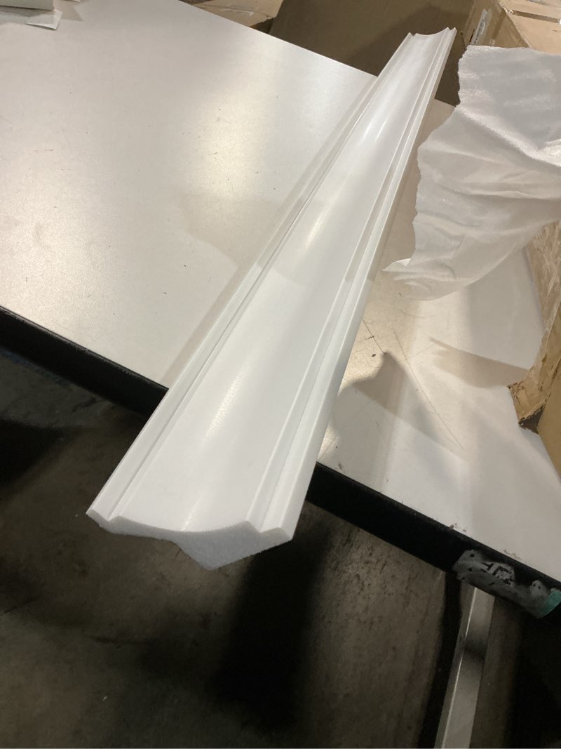 Condition photo showing As Is for (Similar to the image)(Unknown size)Ceiling Crown Molding with LED Duct Kit for Seamless Ambient Accent Lighting Waterproof Channel for Easy LED Trim Moulding Strip Installation(Upper Groove)