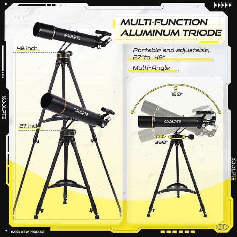 KOOLPTE Telescope vertisteel altazimuh mount 90mm 900mm 